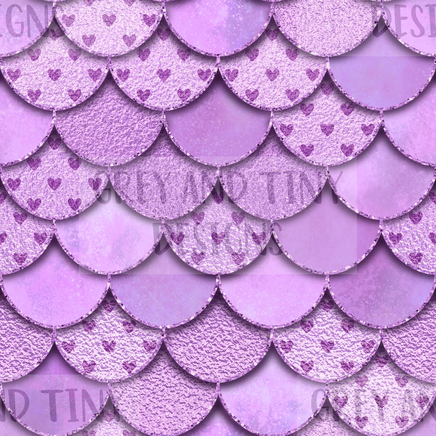 Love heart mermaid scales