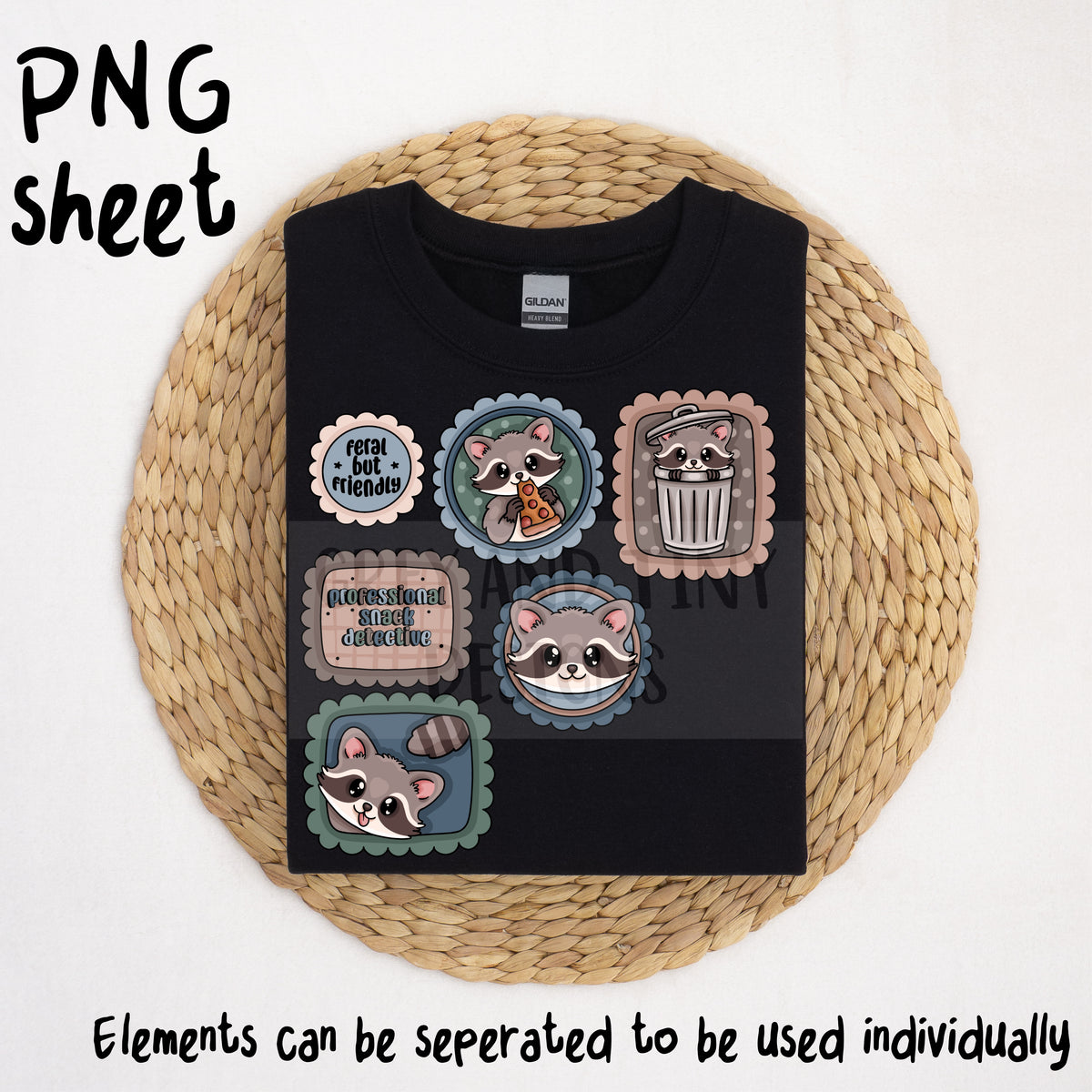 Raccoon collage BUNDLE