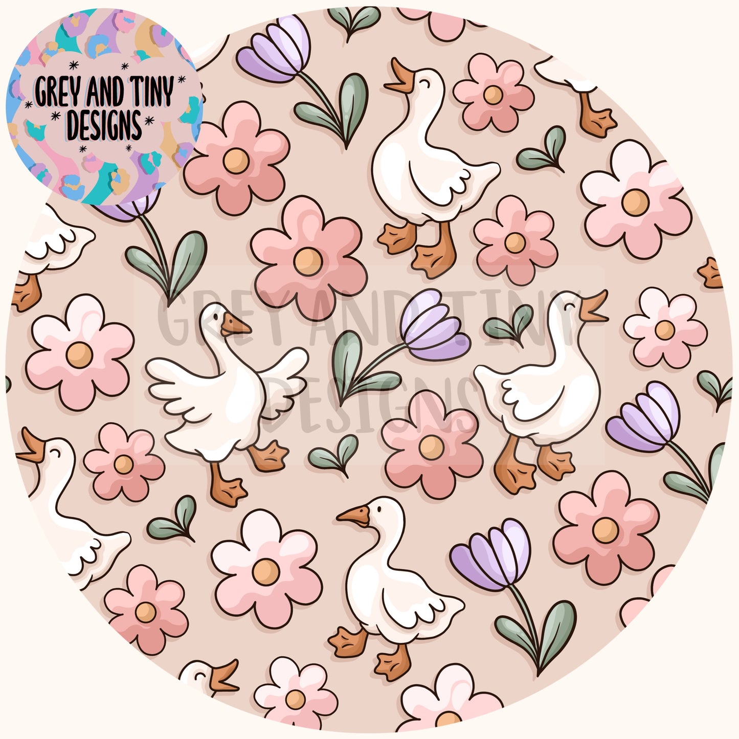 Floral goose