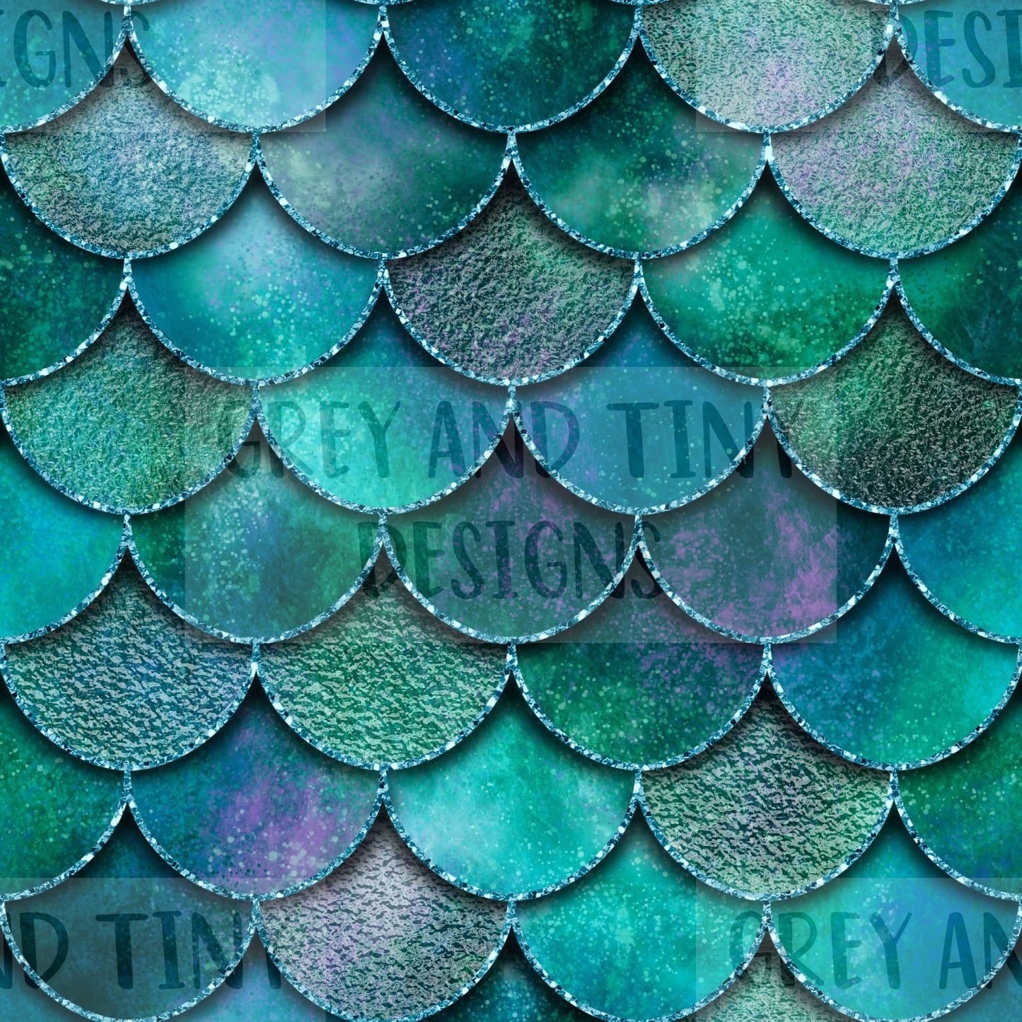 Teal mermaid scales