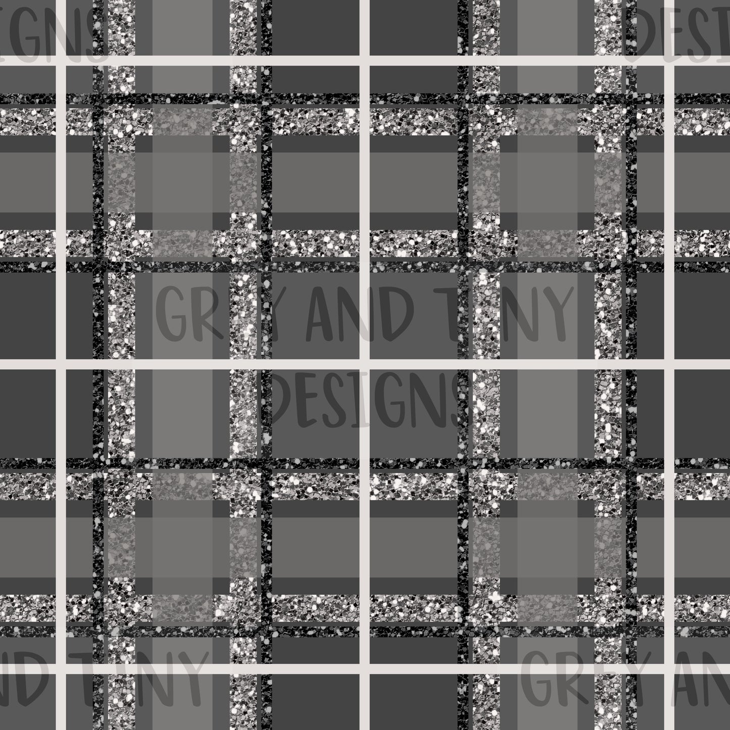 Mono glitter tartan
