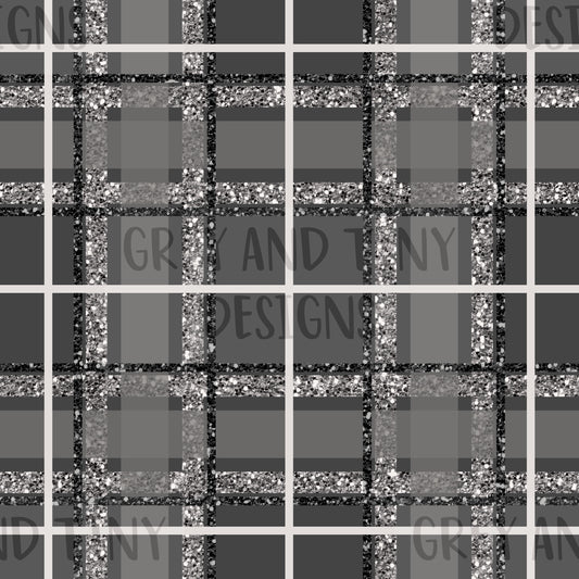 Mono glitter tartan