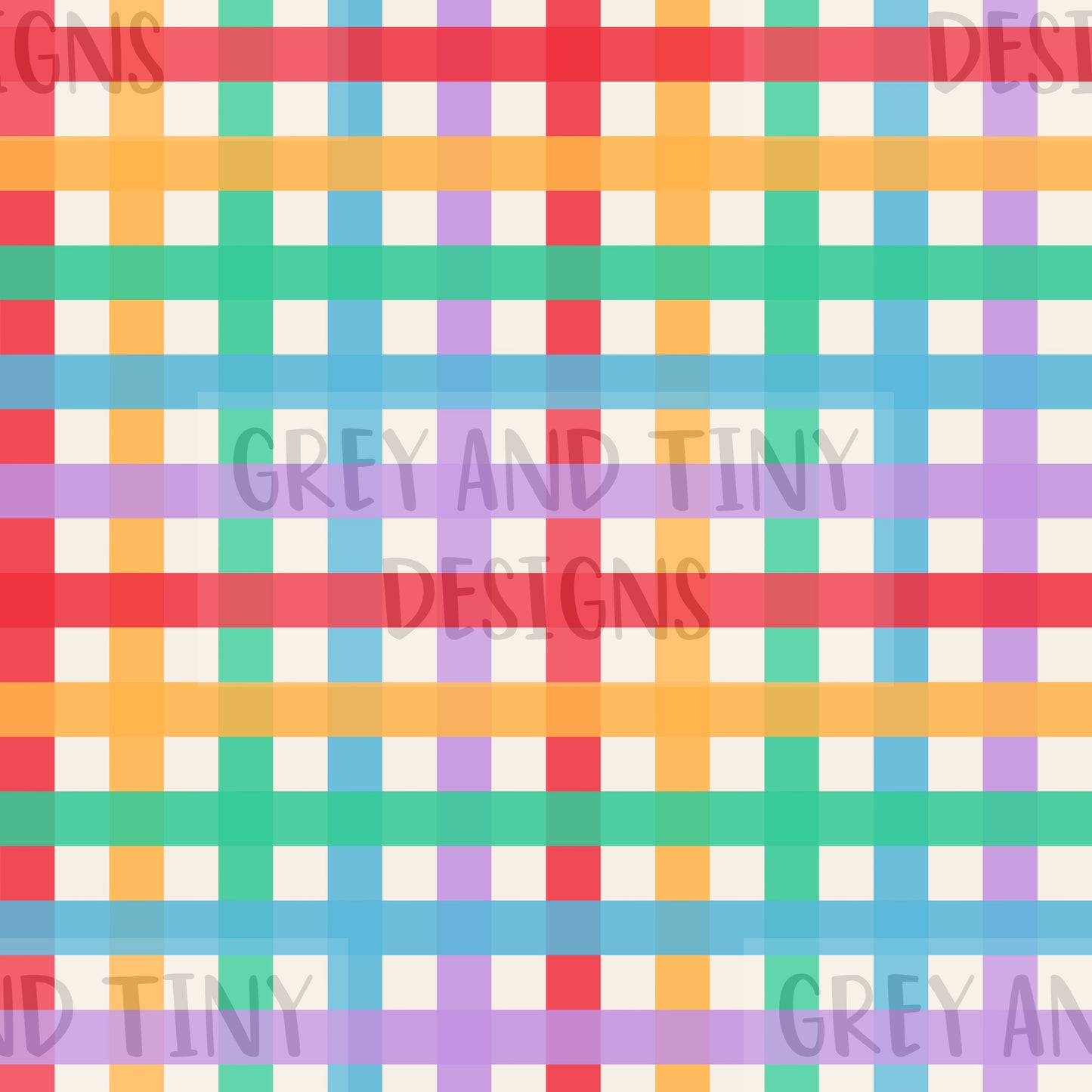 Rainbow gingham