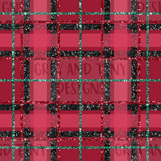 Xmas glitter tartan