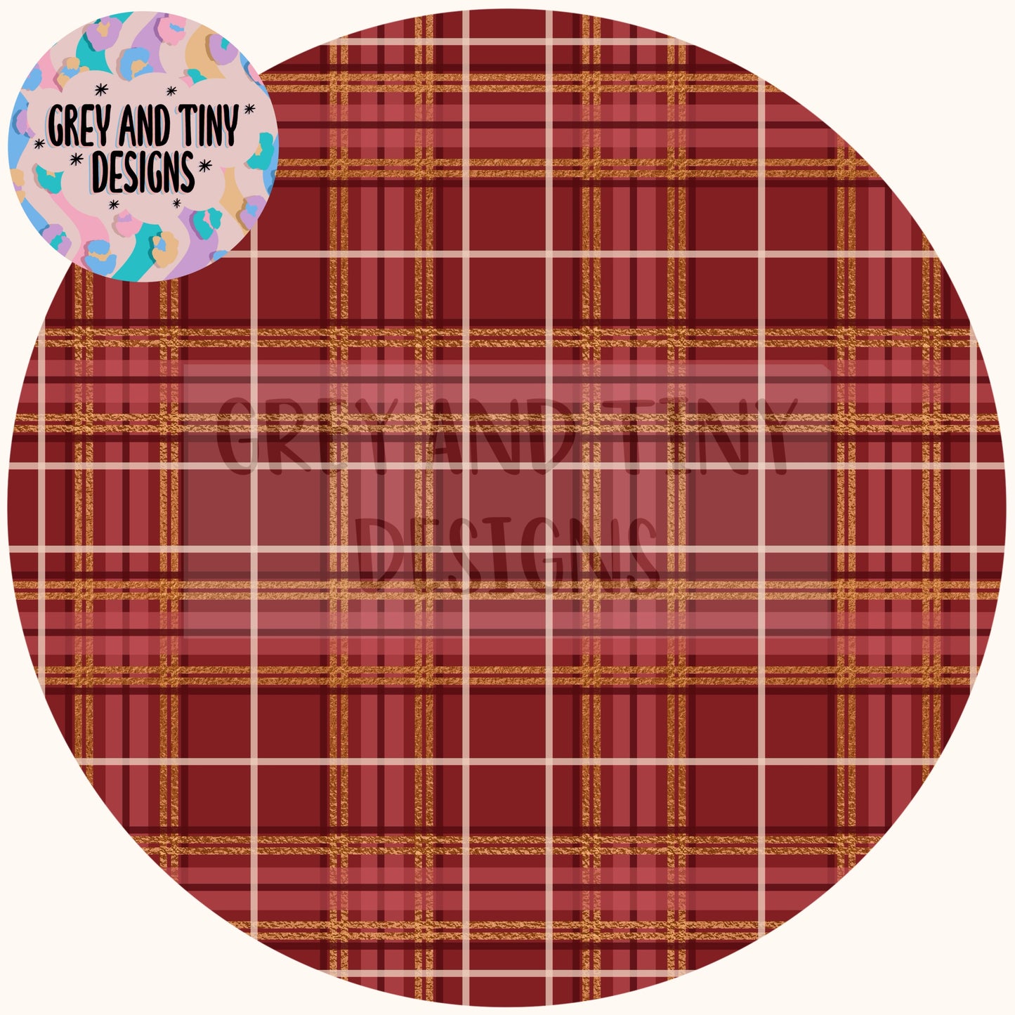 Red gold tartan