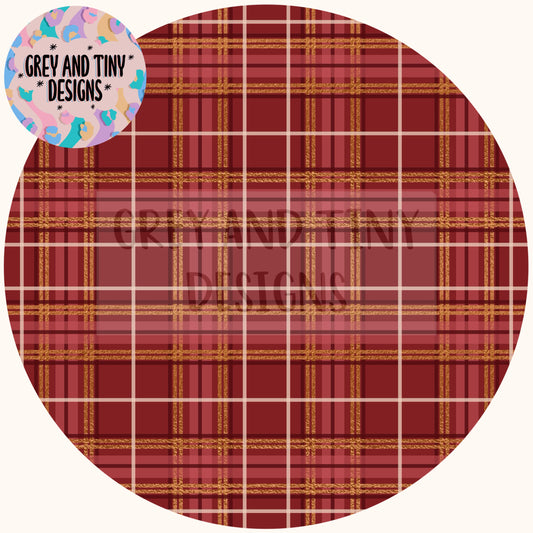 Red gold tartan