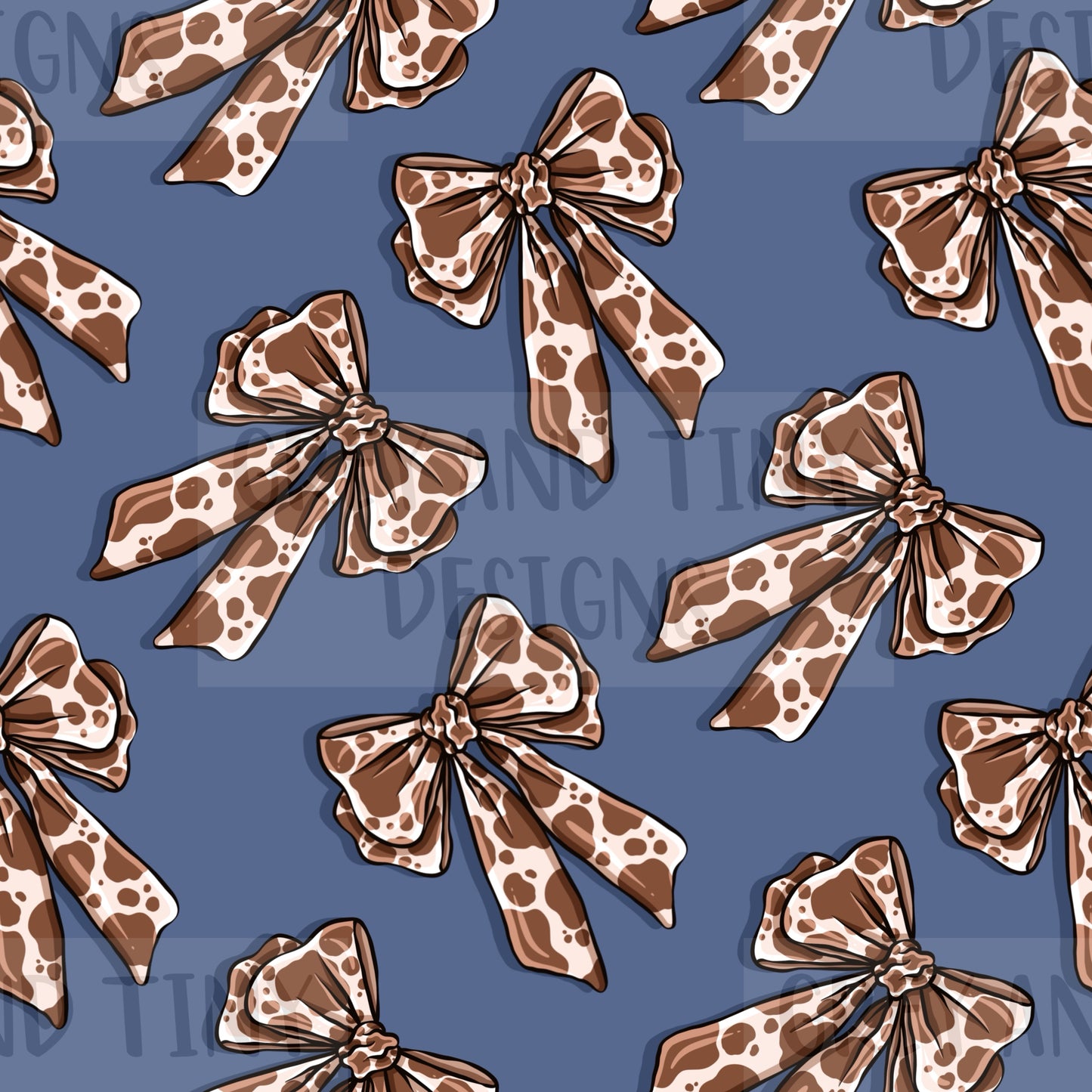 Cow print bows