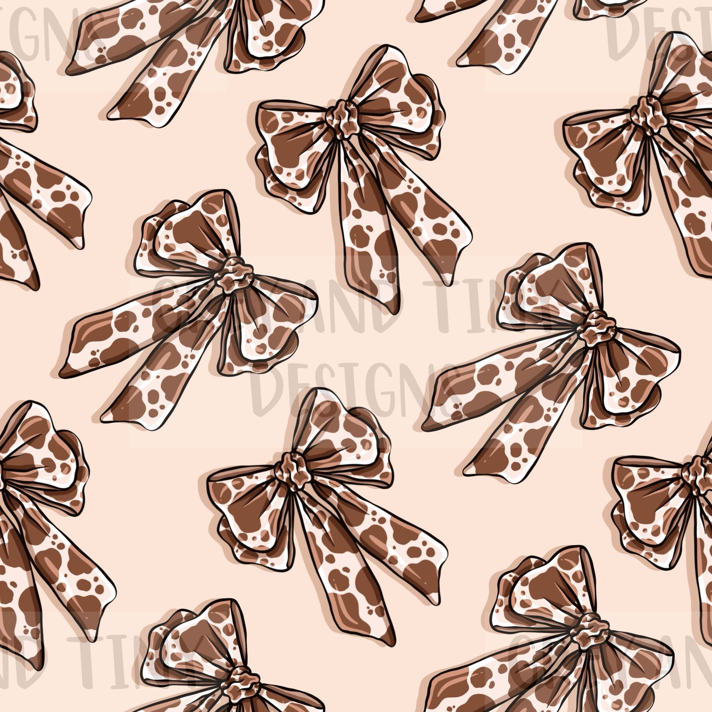 Cow print bows