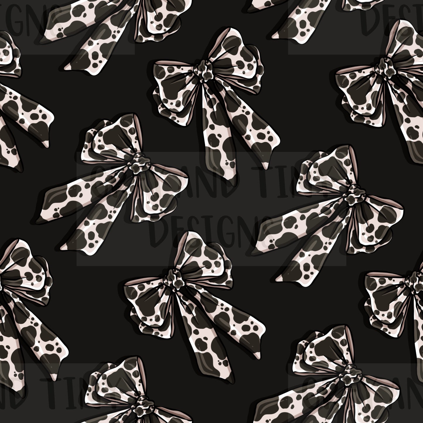 Cow print bows