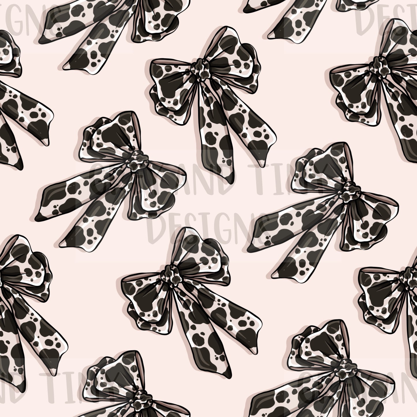 Cow print bows