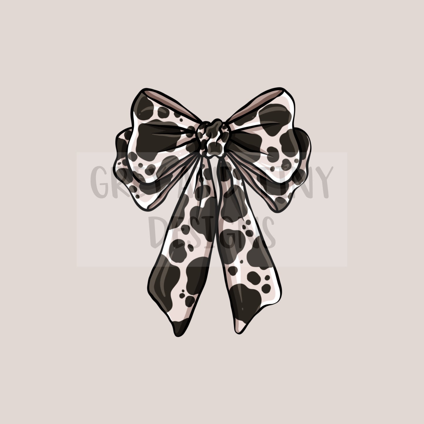 Cow print bow png