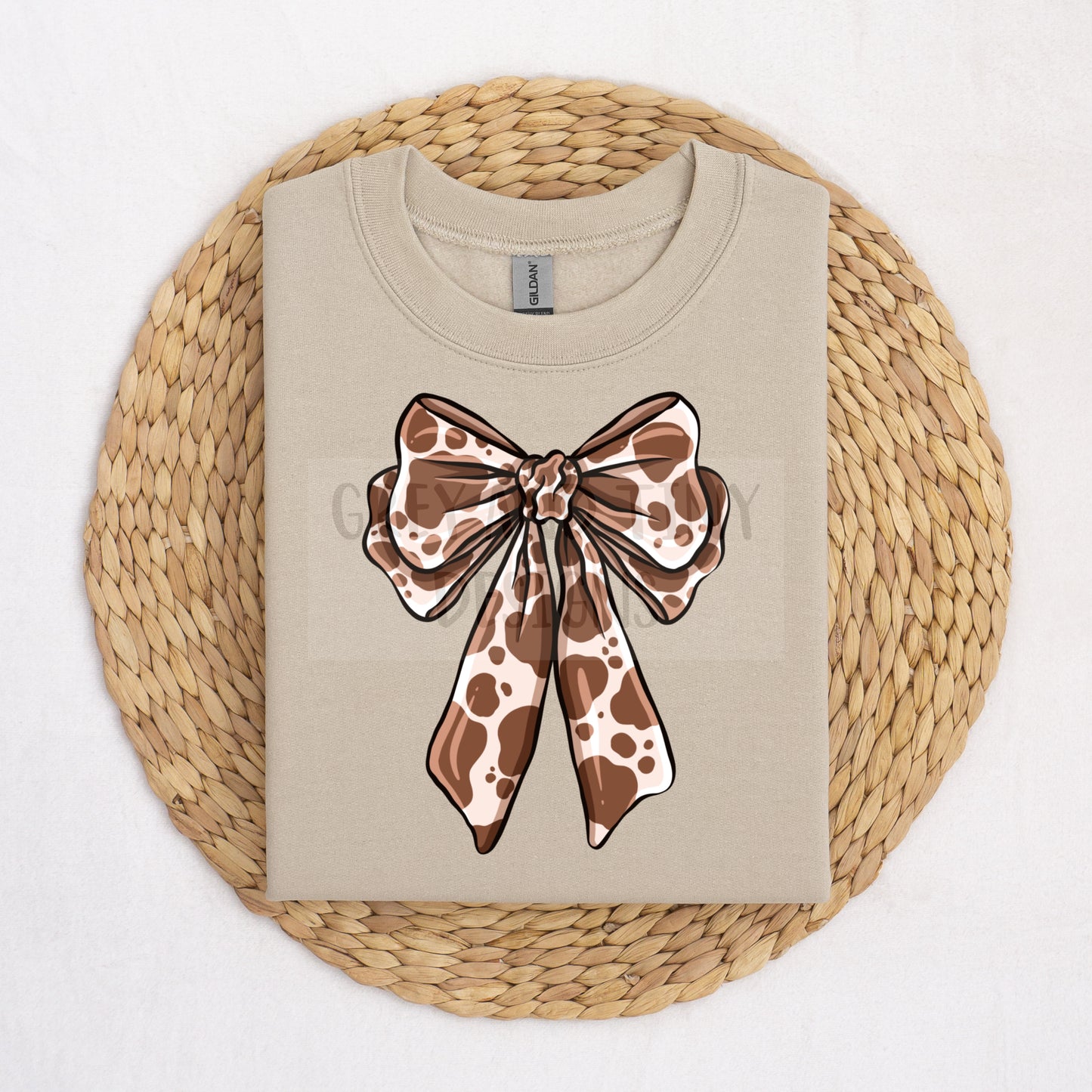 Cow print bow png