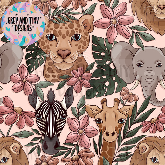 Wild floral animals