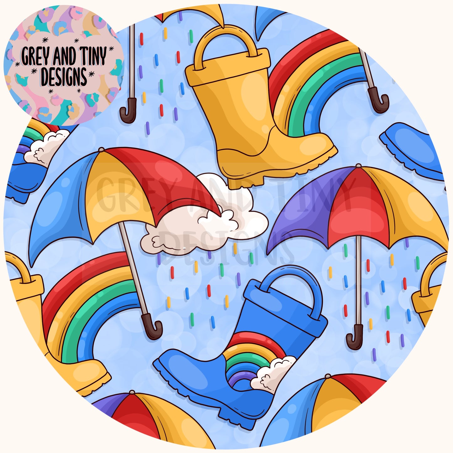 Wellies and umbrellas