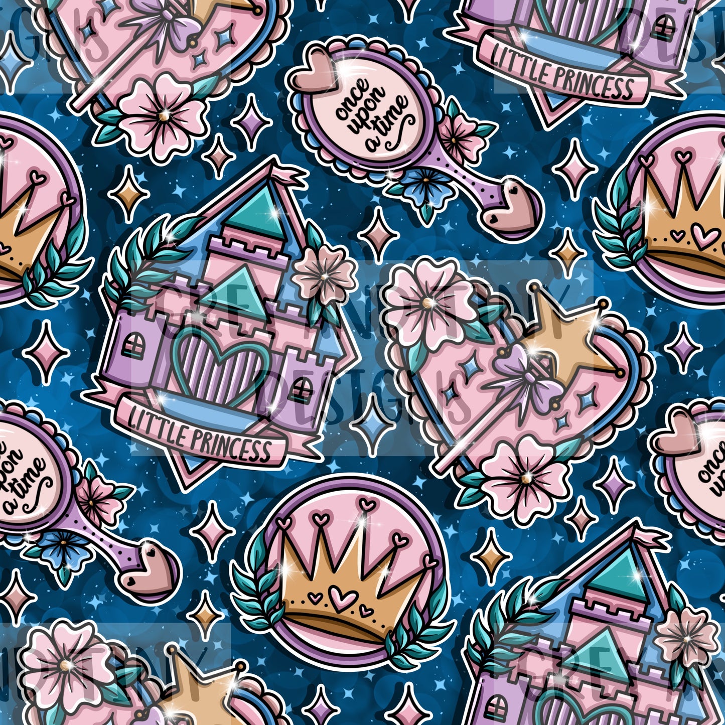 Princess tattoo flash