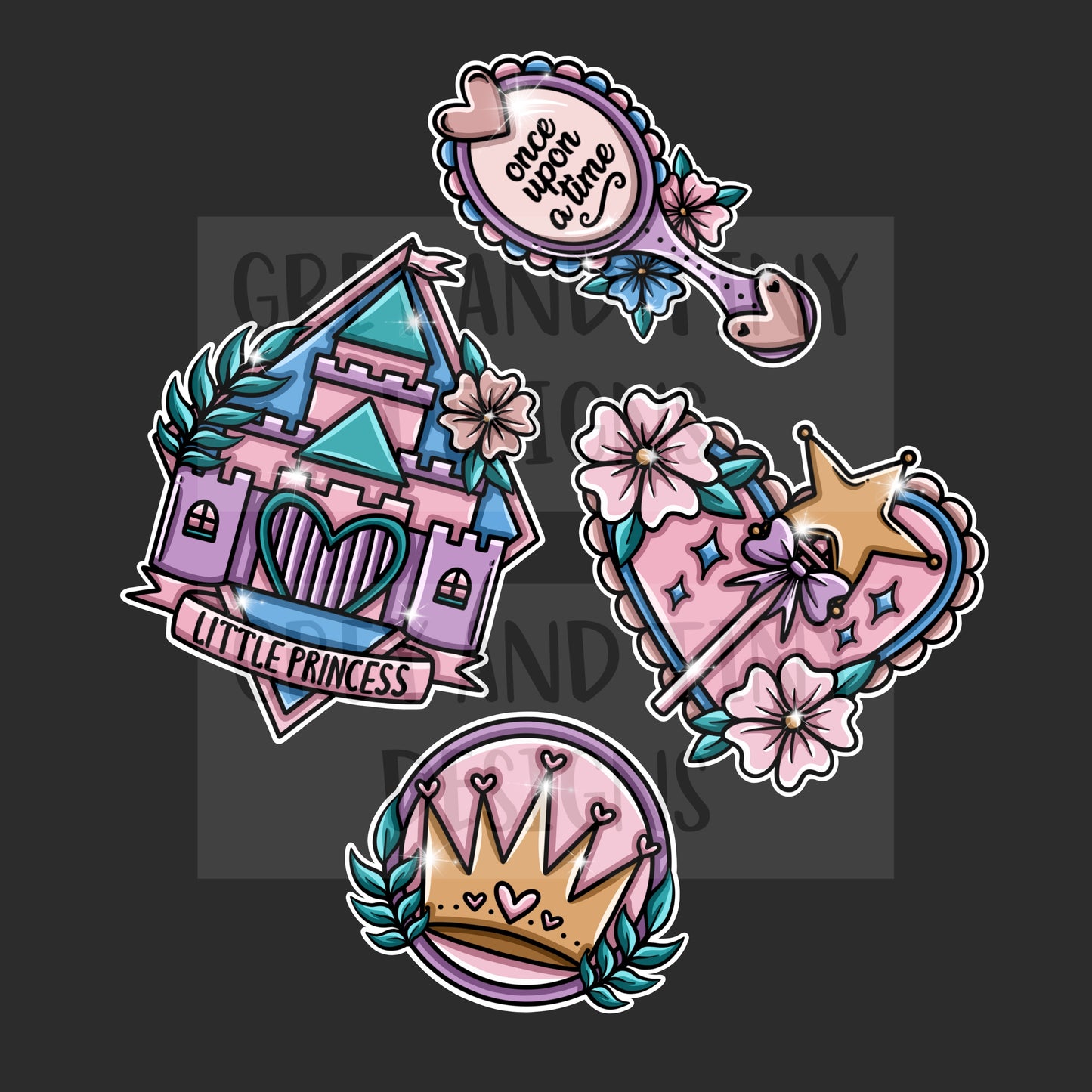 Princess tattoo flash pngs