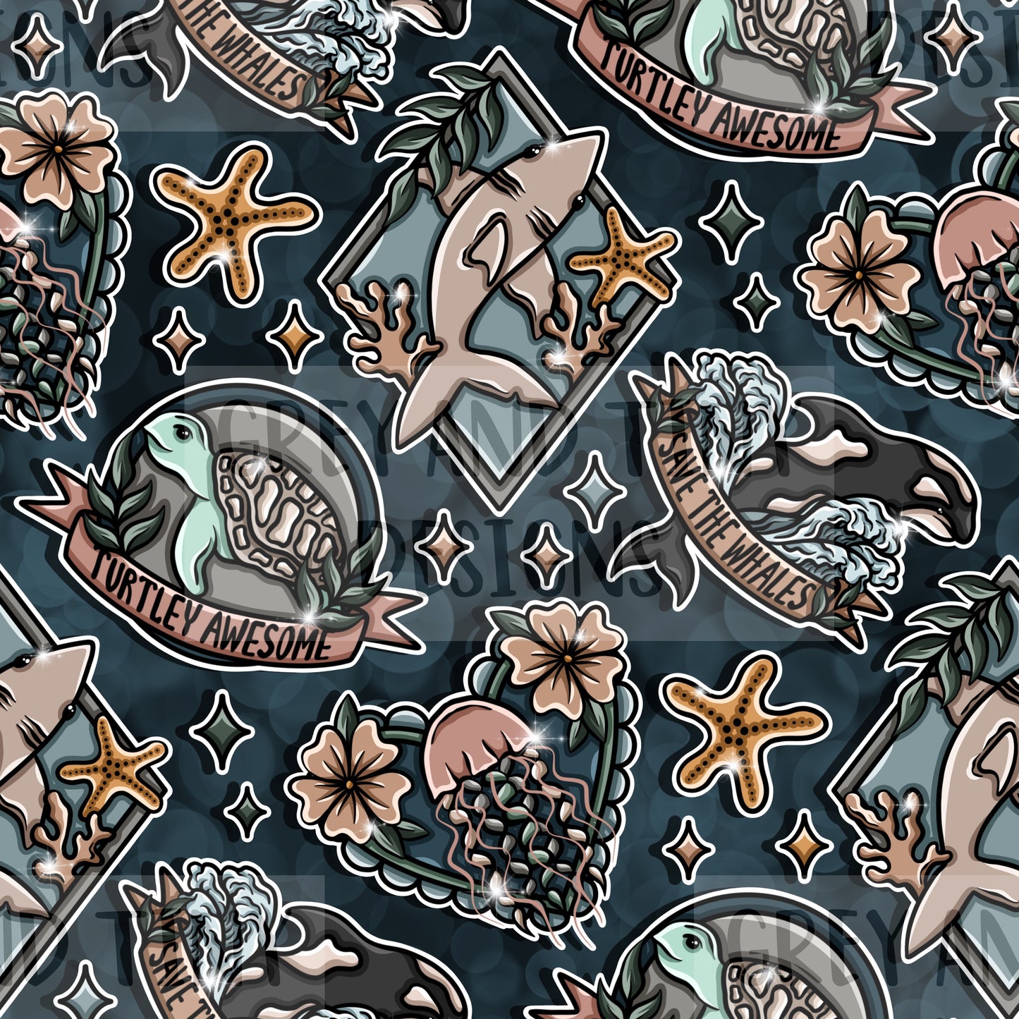 Turtley awesome tattoo flash