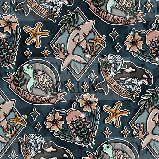 Turtley awesome tattoo flash