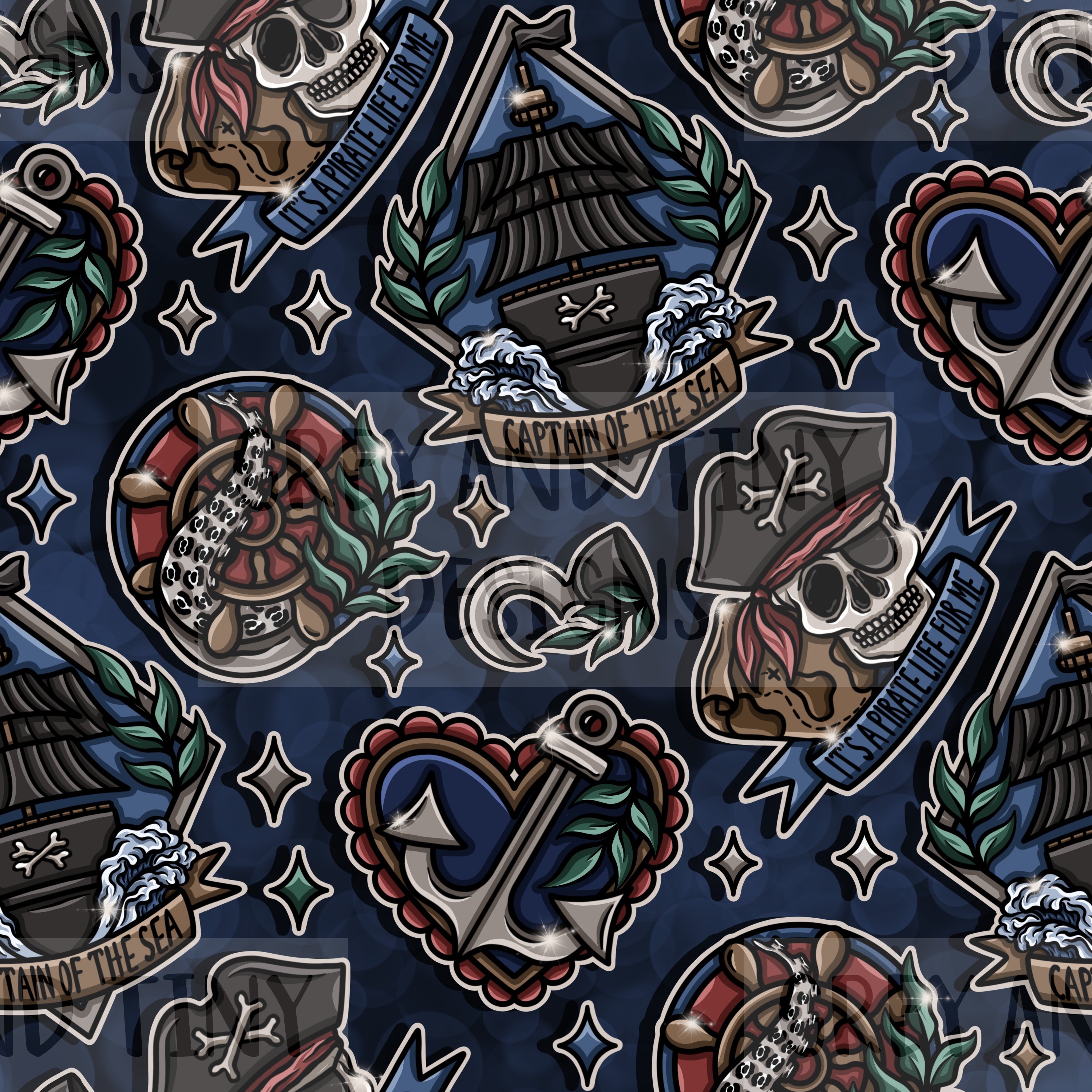 Pirate tattoo flash Grey And Tiny Designs