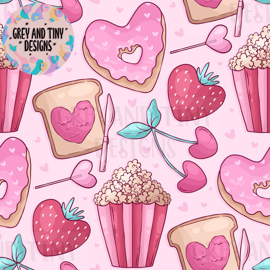 Heart valentine's food