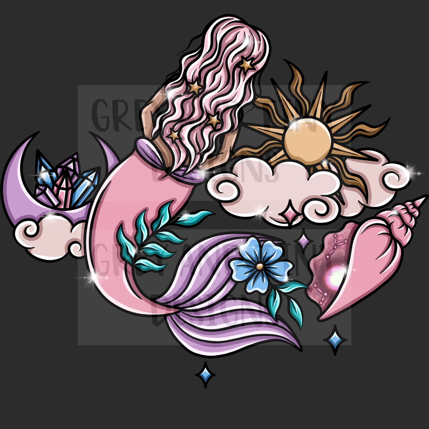 Celestial mermaid png