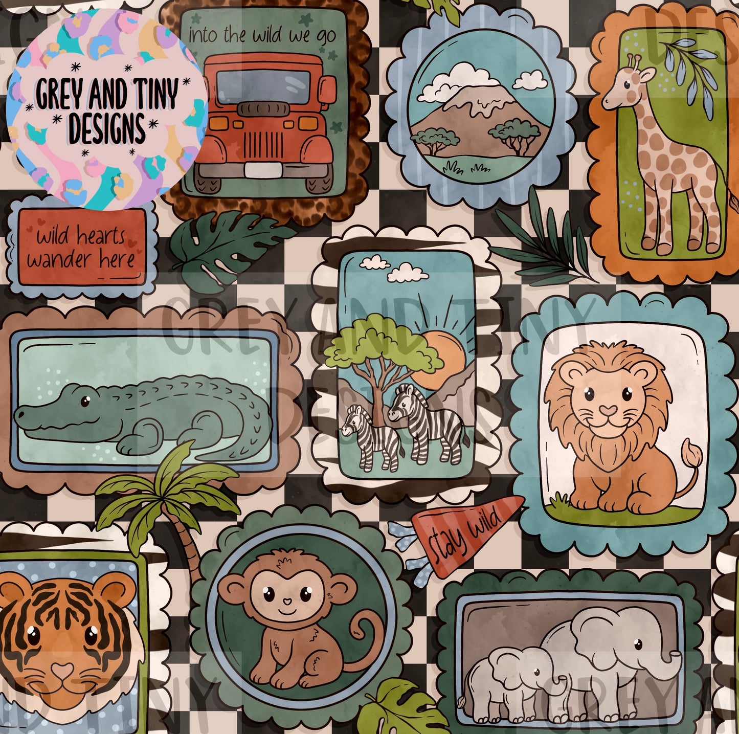 Safari stamps - exclusive