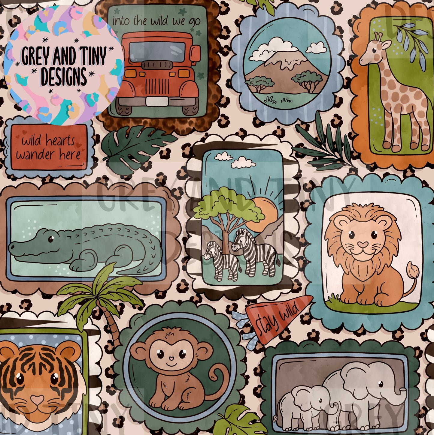 Safari stamps - exclusive