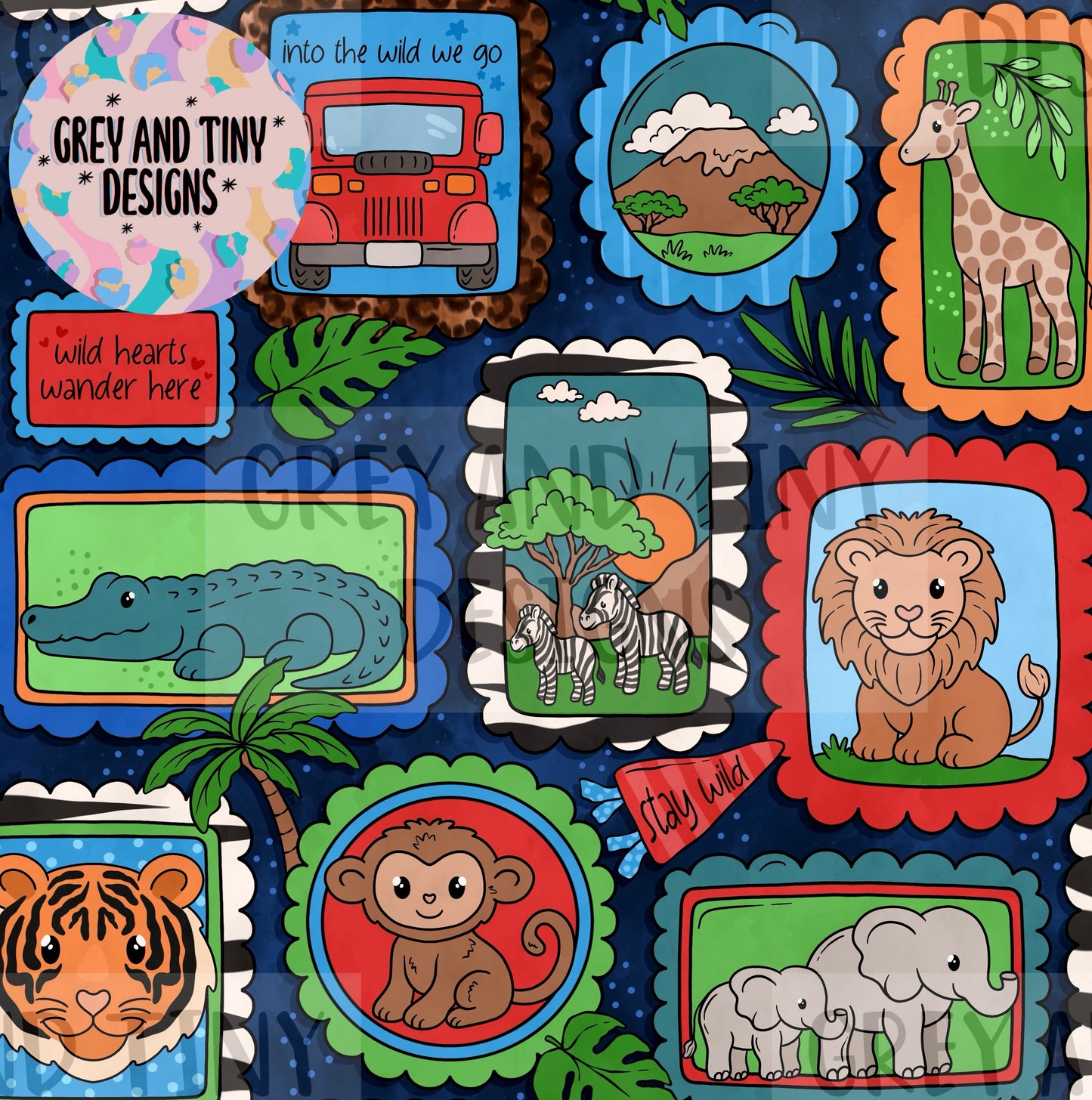 Safari stamps - exclusive