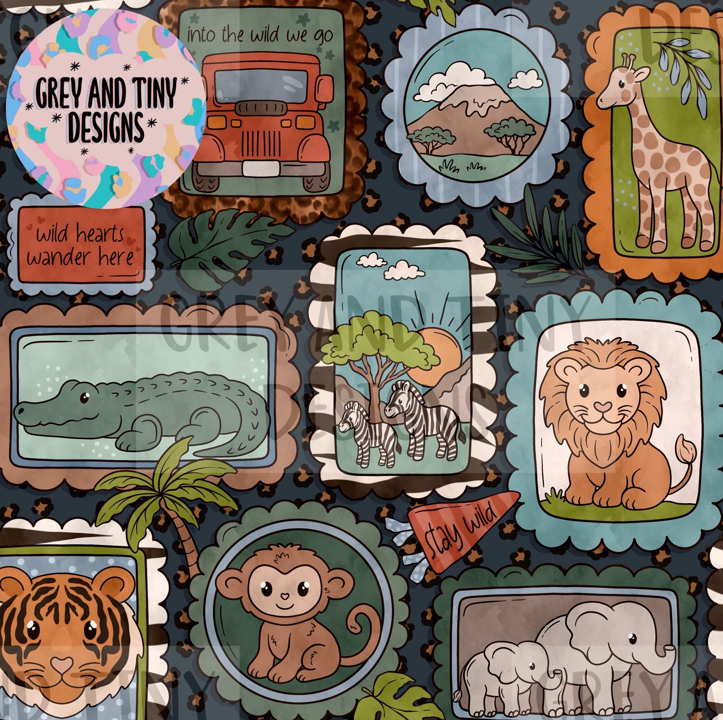 Safari stamps - exclusive
