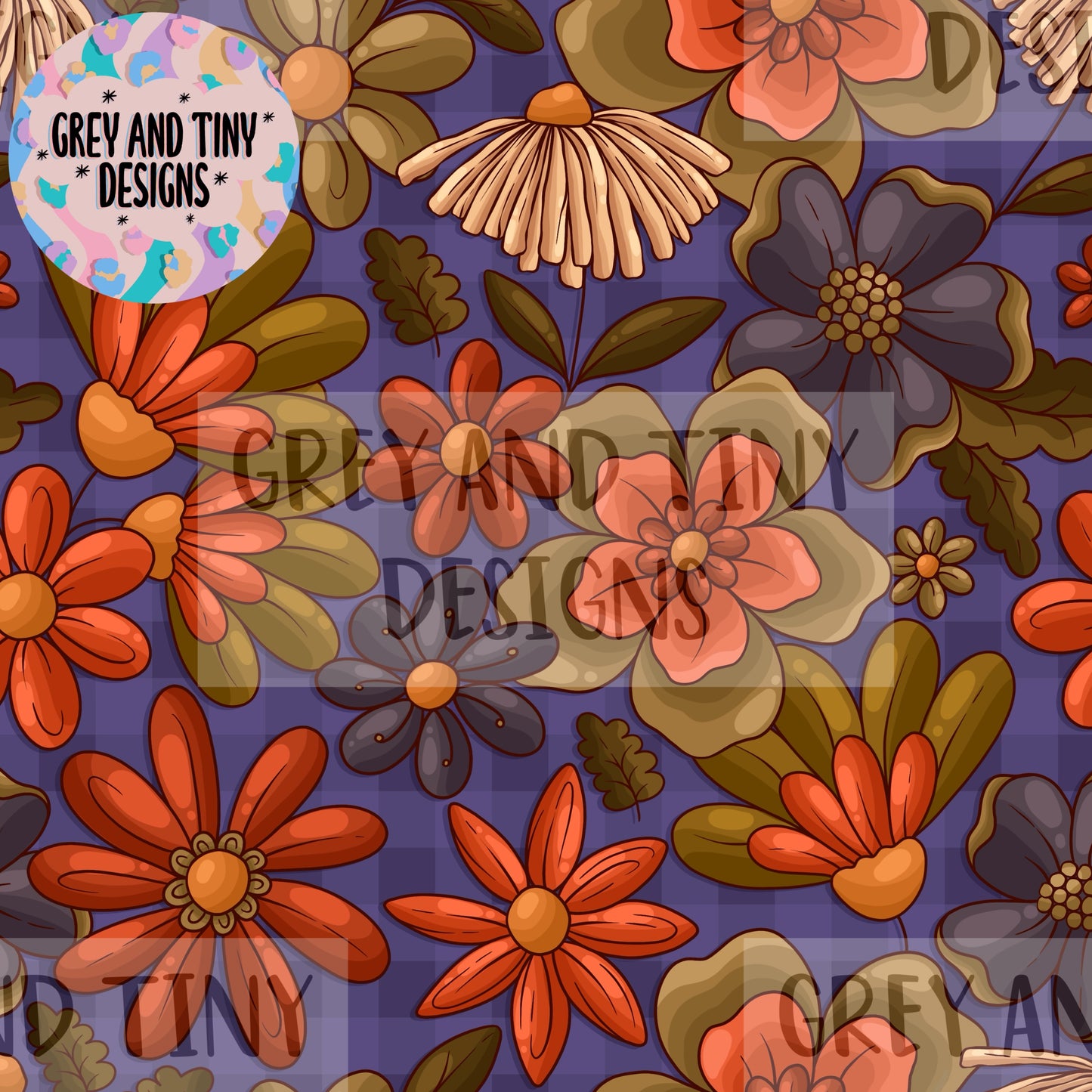 Retro floral - exclusive colourway