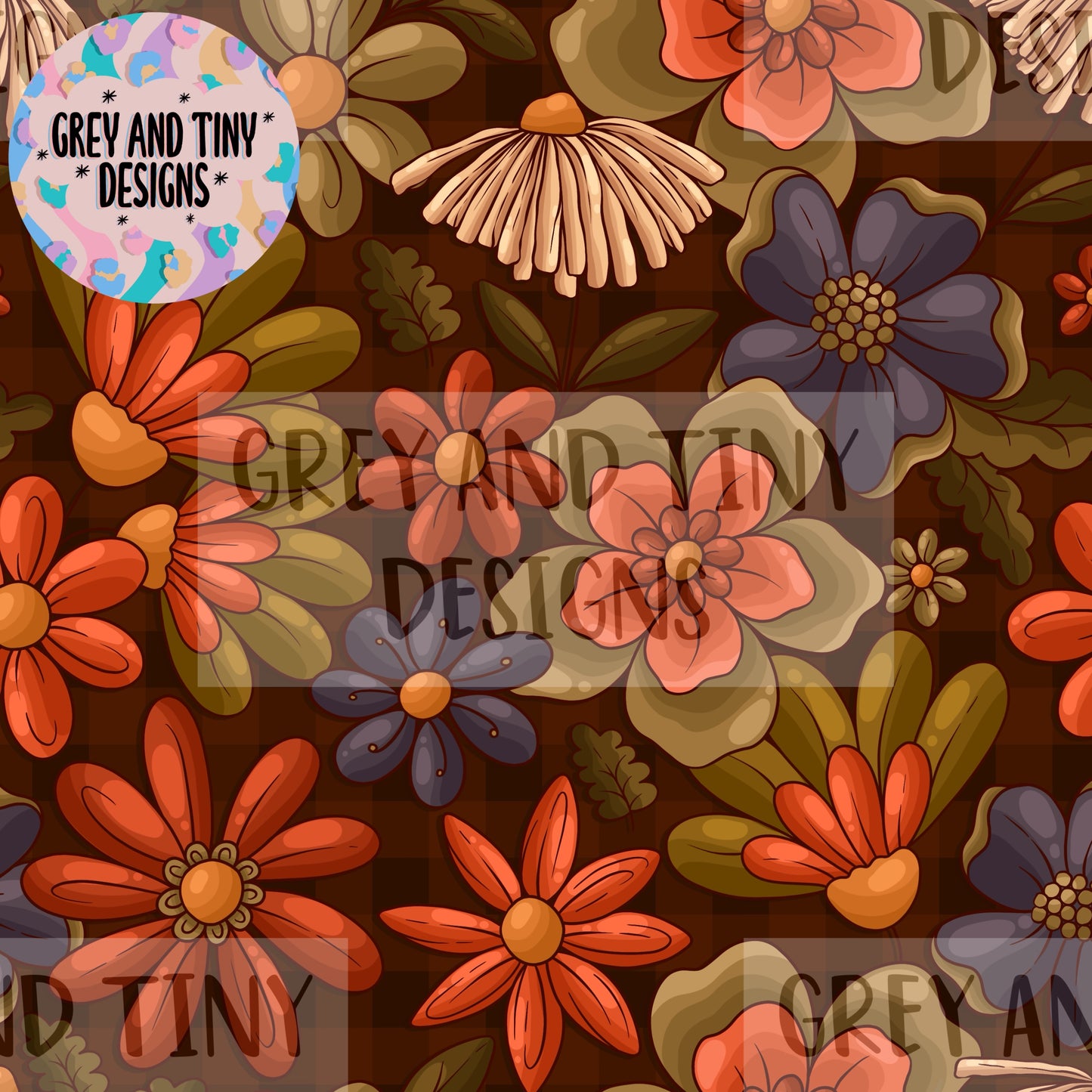 Retro floral - exclusive colourway