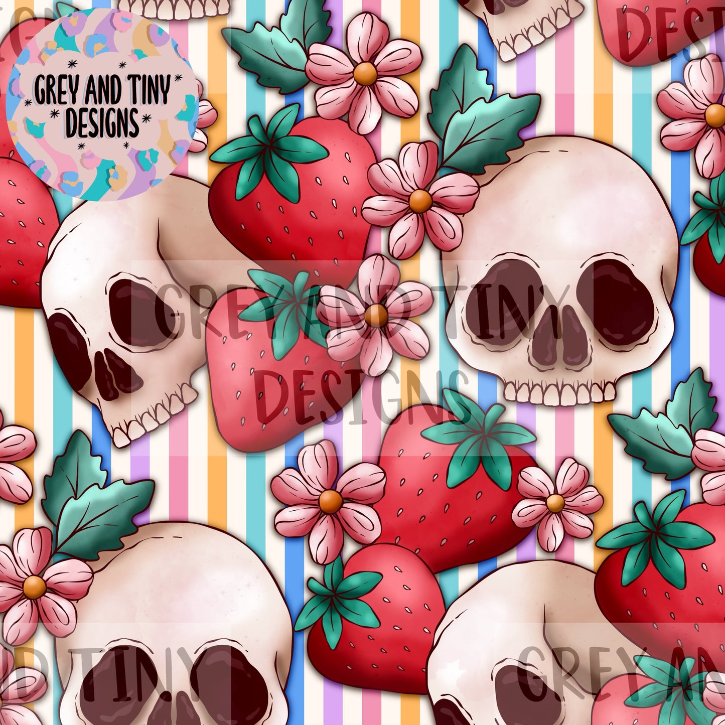 Skulls and Strawbs - exclusive colourway