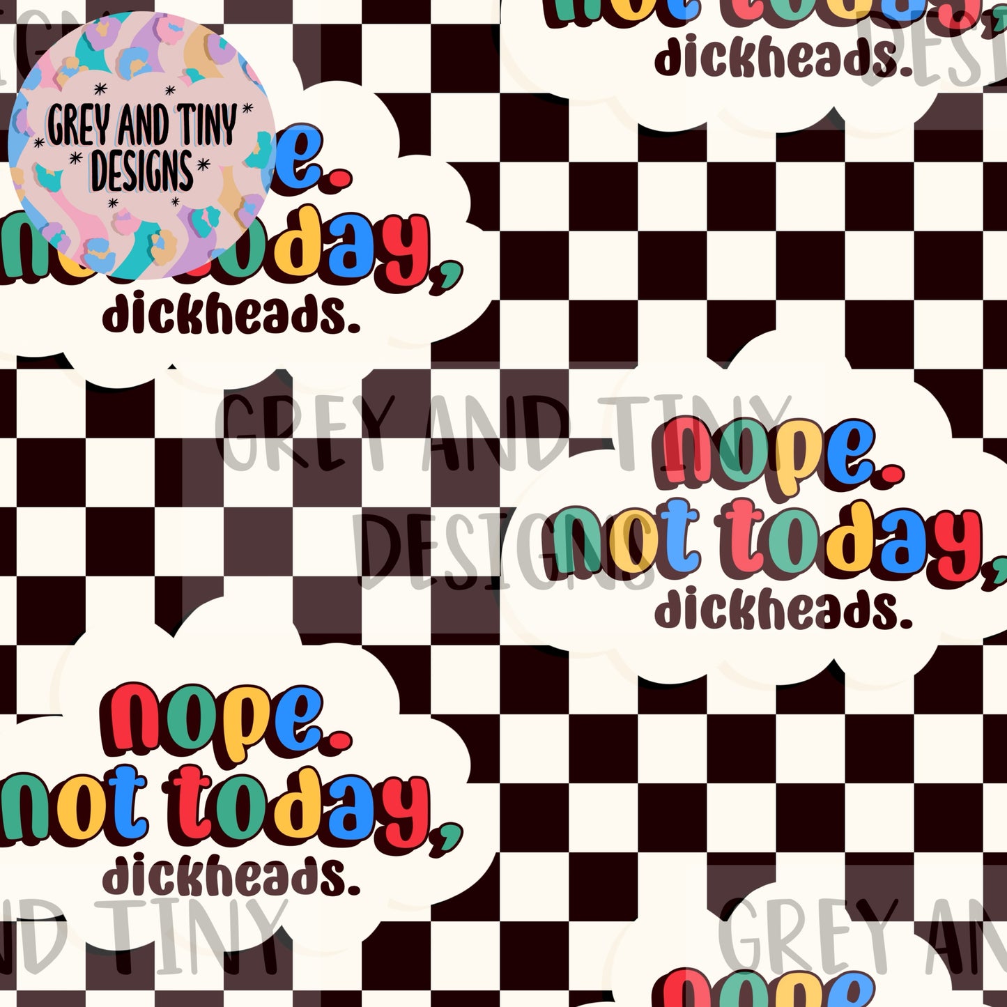 Not today dickheads & png (unisex version)