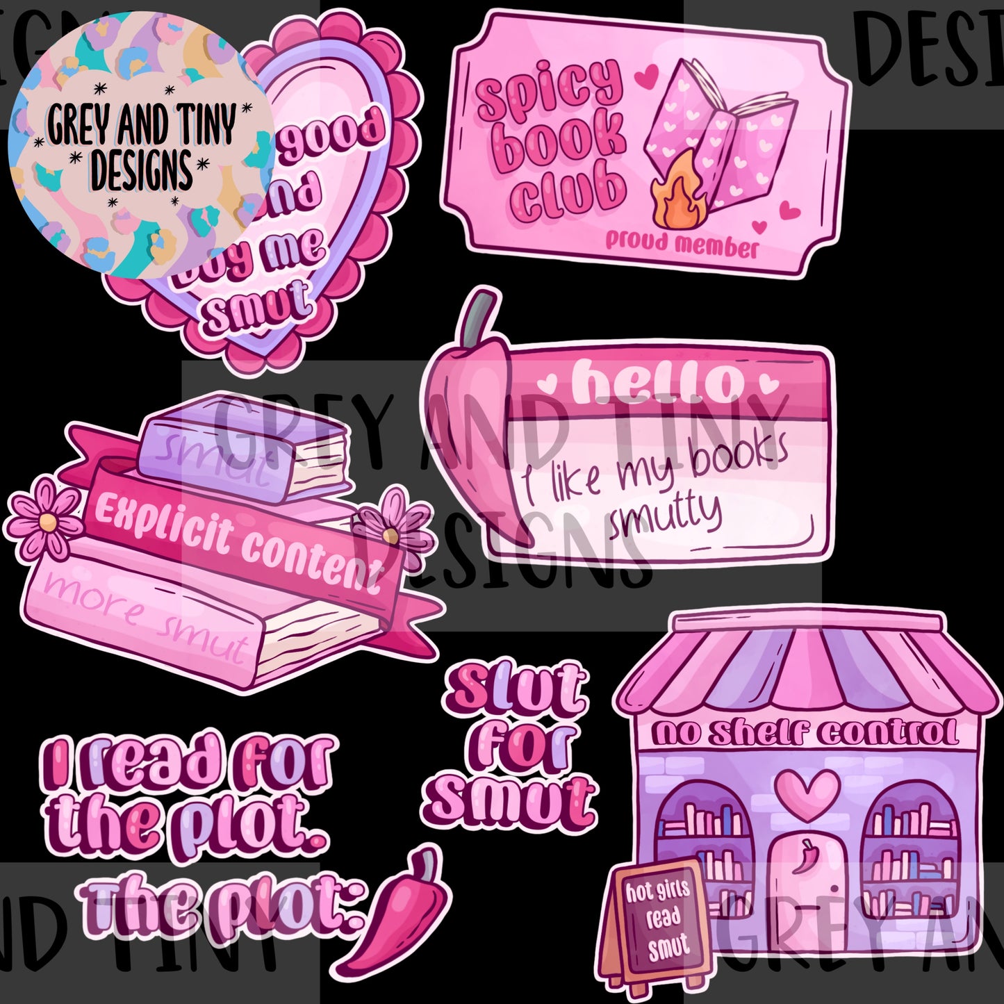 Smut slut books png sheet