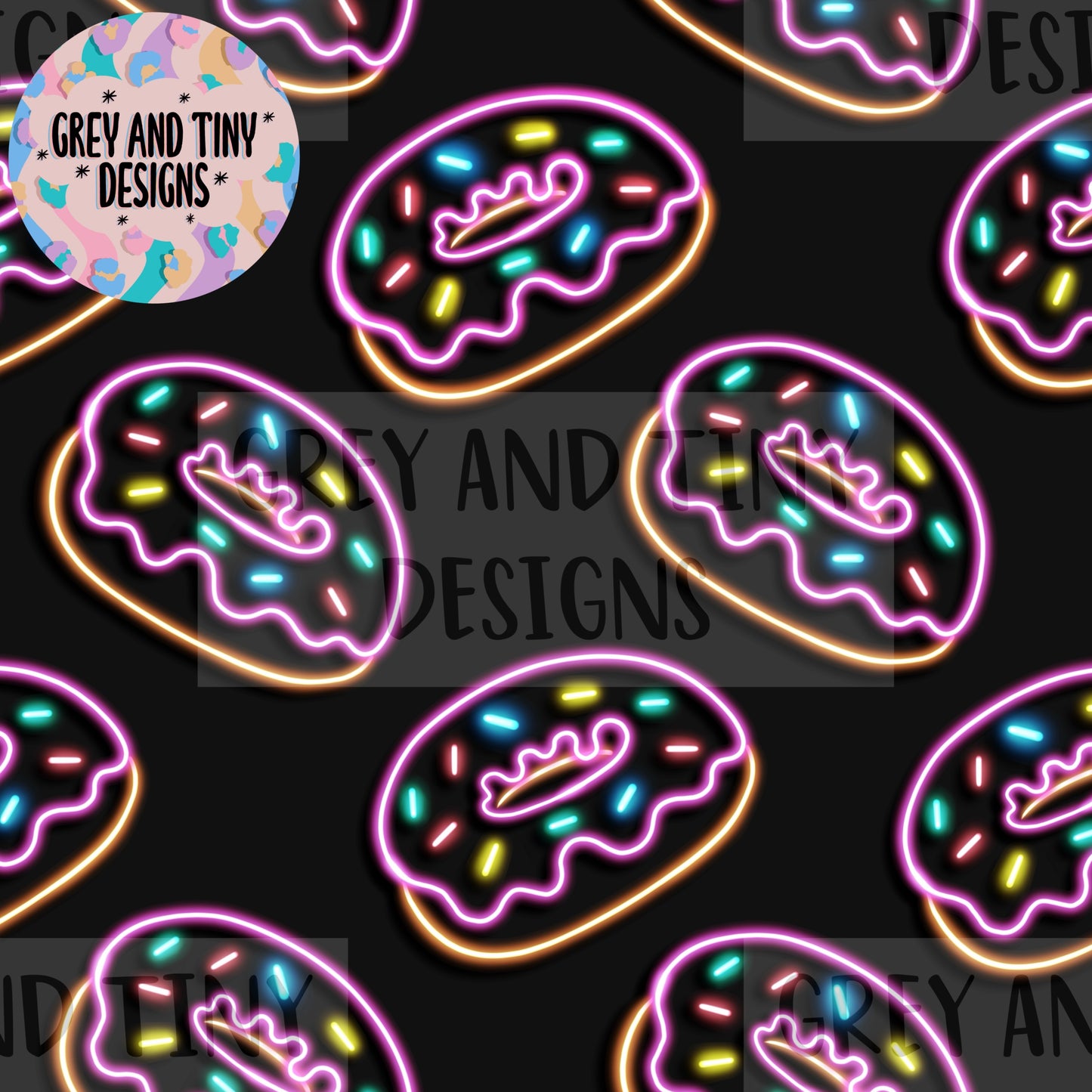 Neon donuts