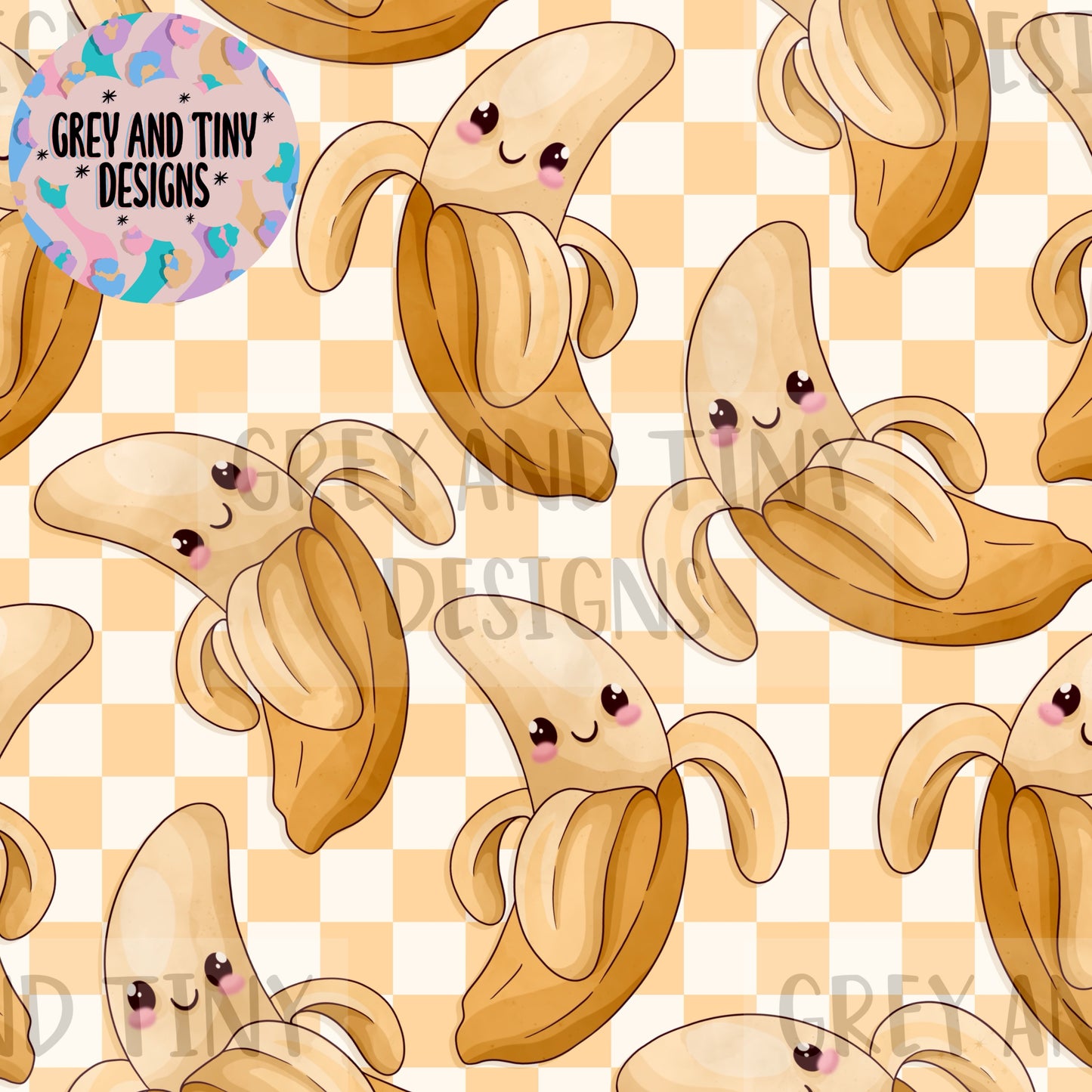 Kawaii bananas & PNG (4 colourways)