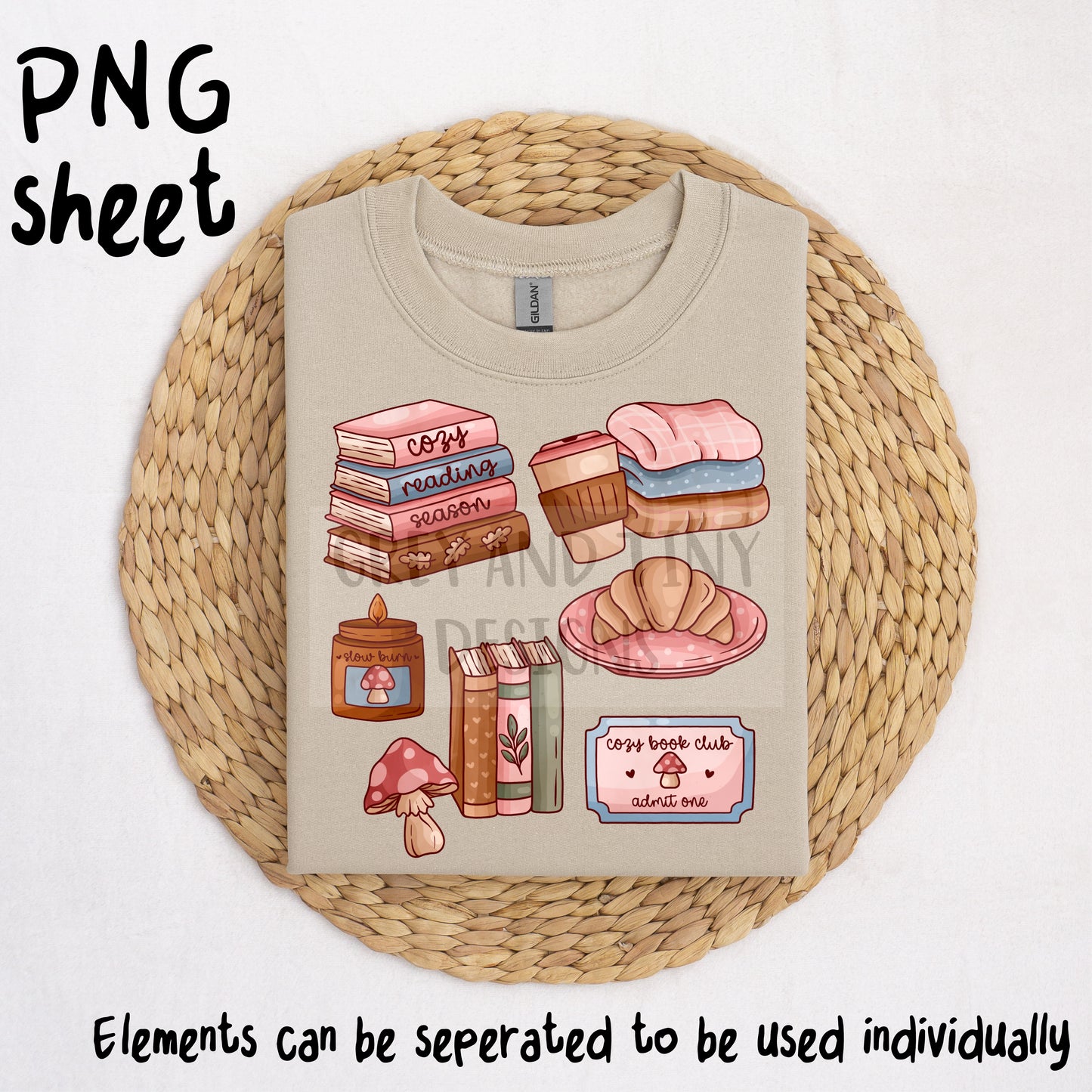 Cozy book club PNG SHEET