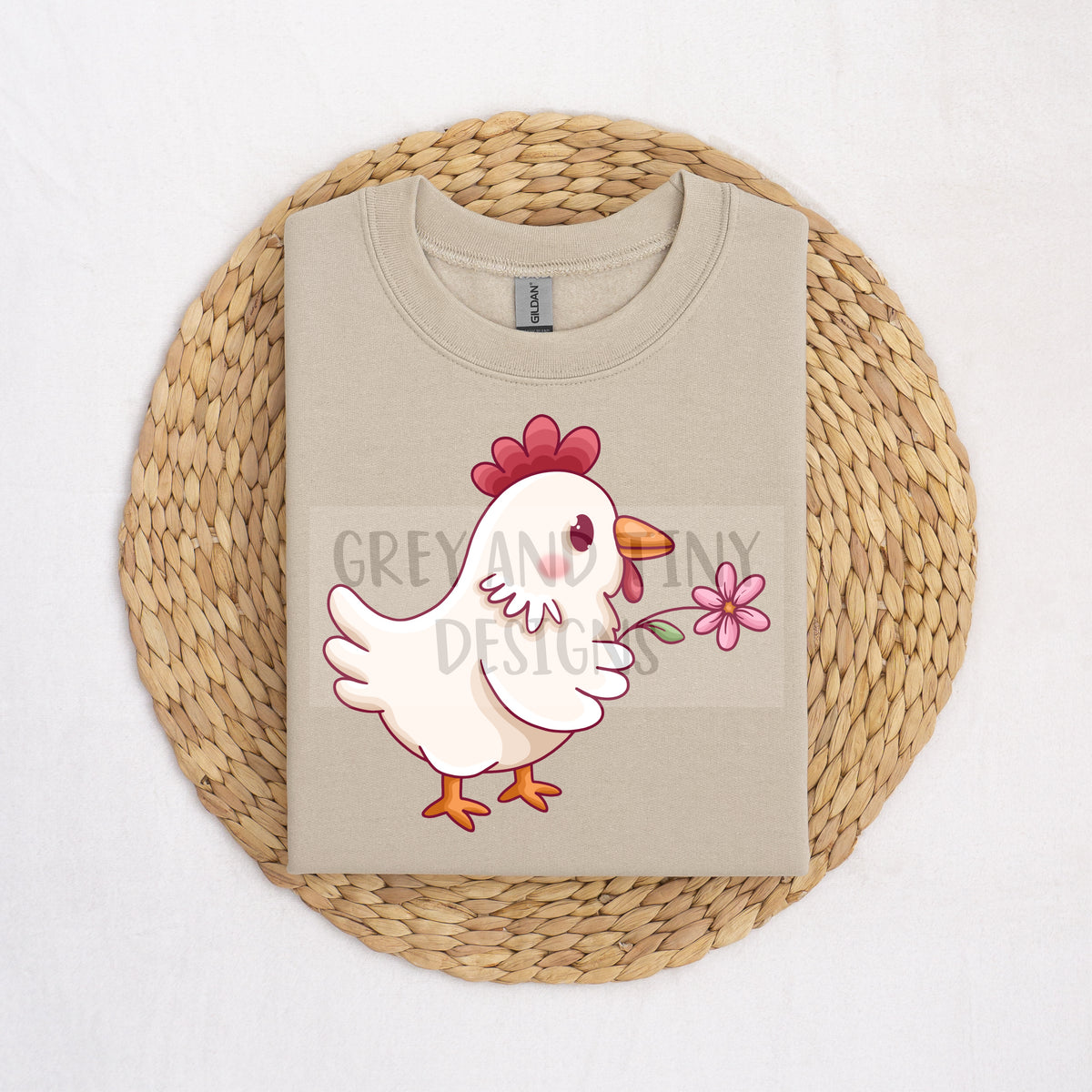 Floral chicken PNG