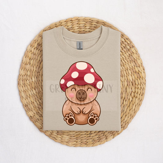Mushroom capybara PNG bundle