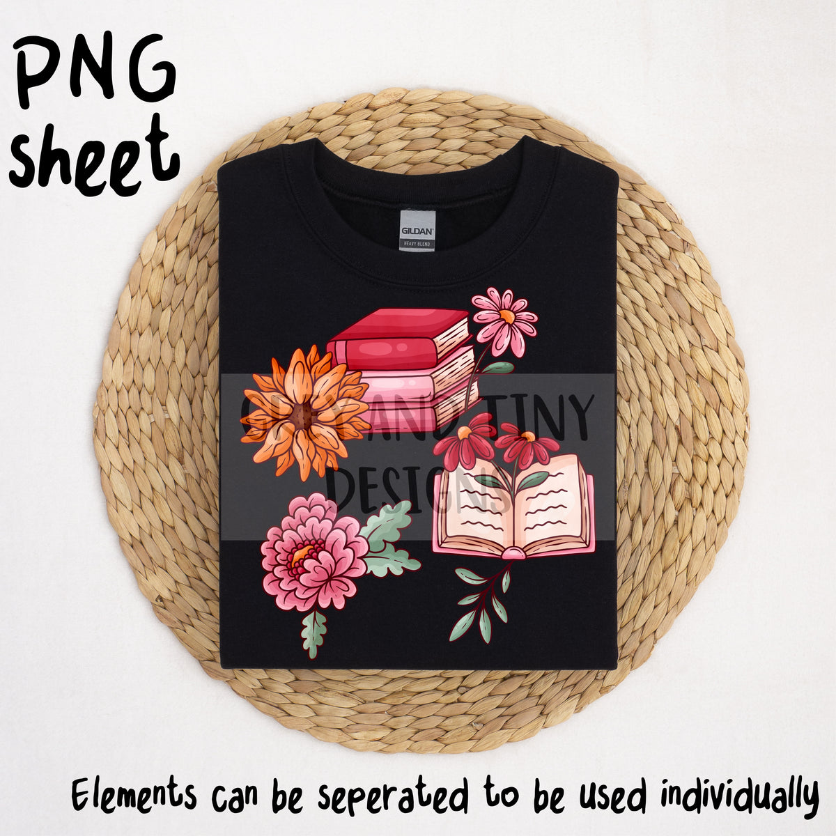 Bloom book PNG sheet