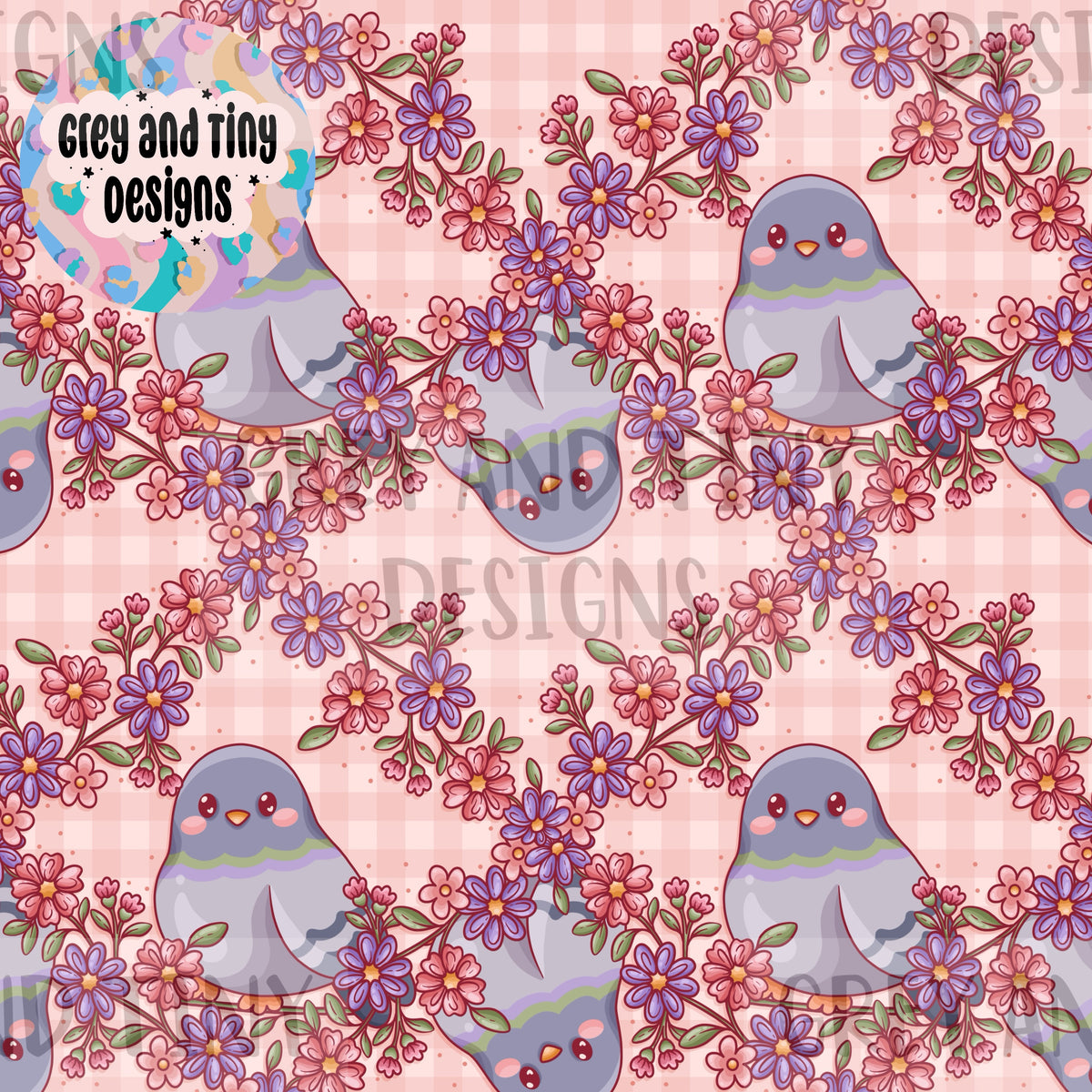 Pigeon lattice floral
