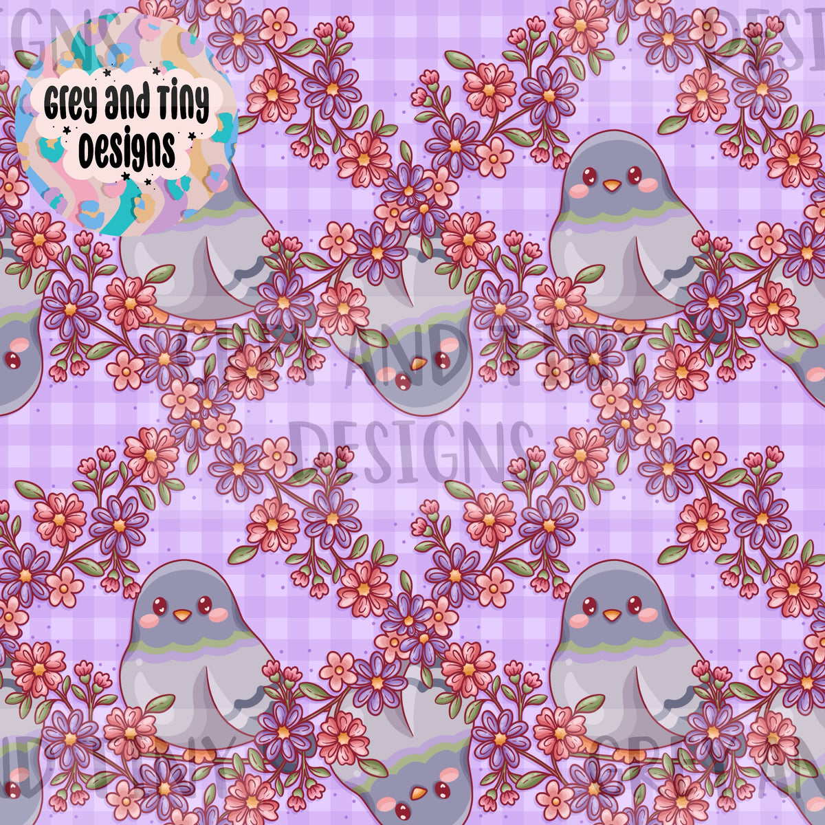 Pigeon lattice floral