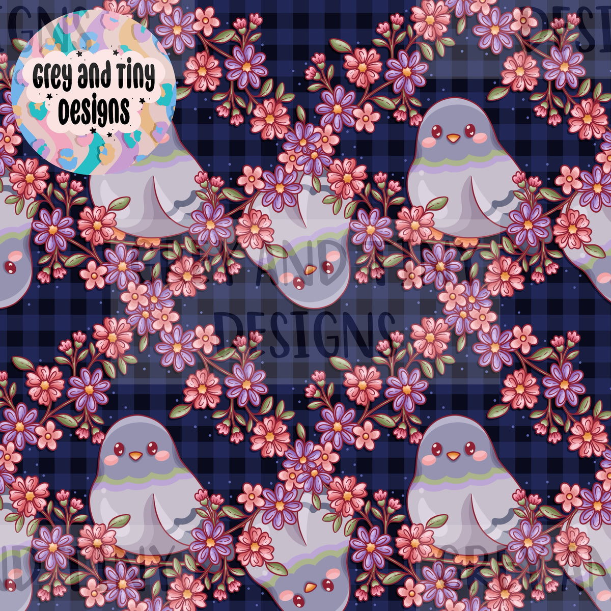 Pigeon lattice floral