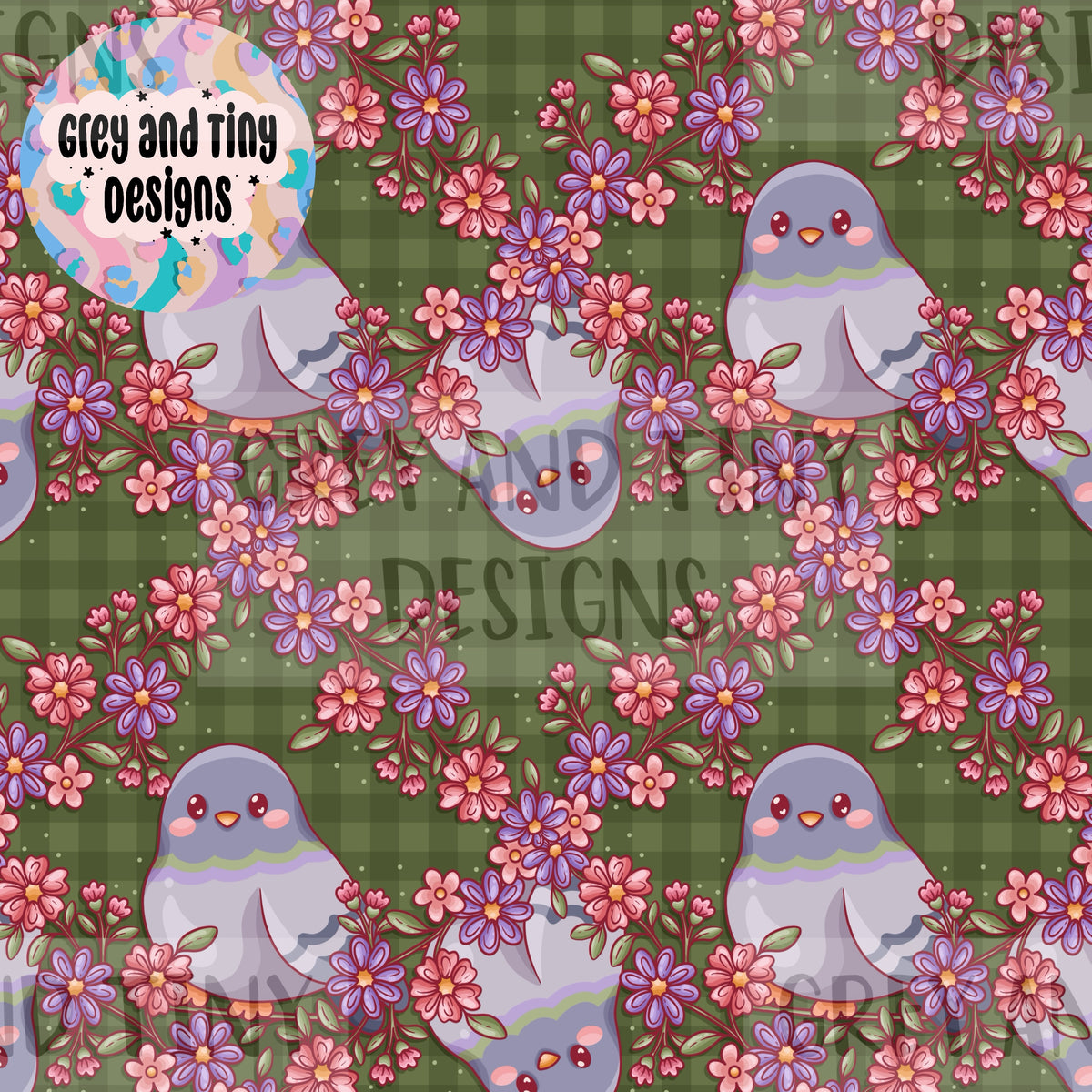 Pigeon lattice floral