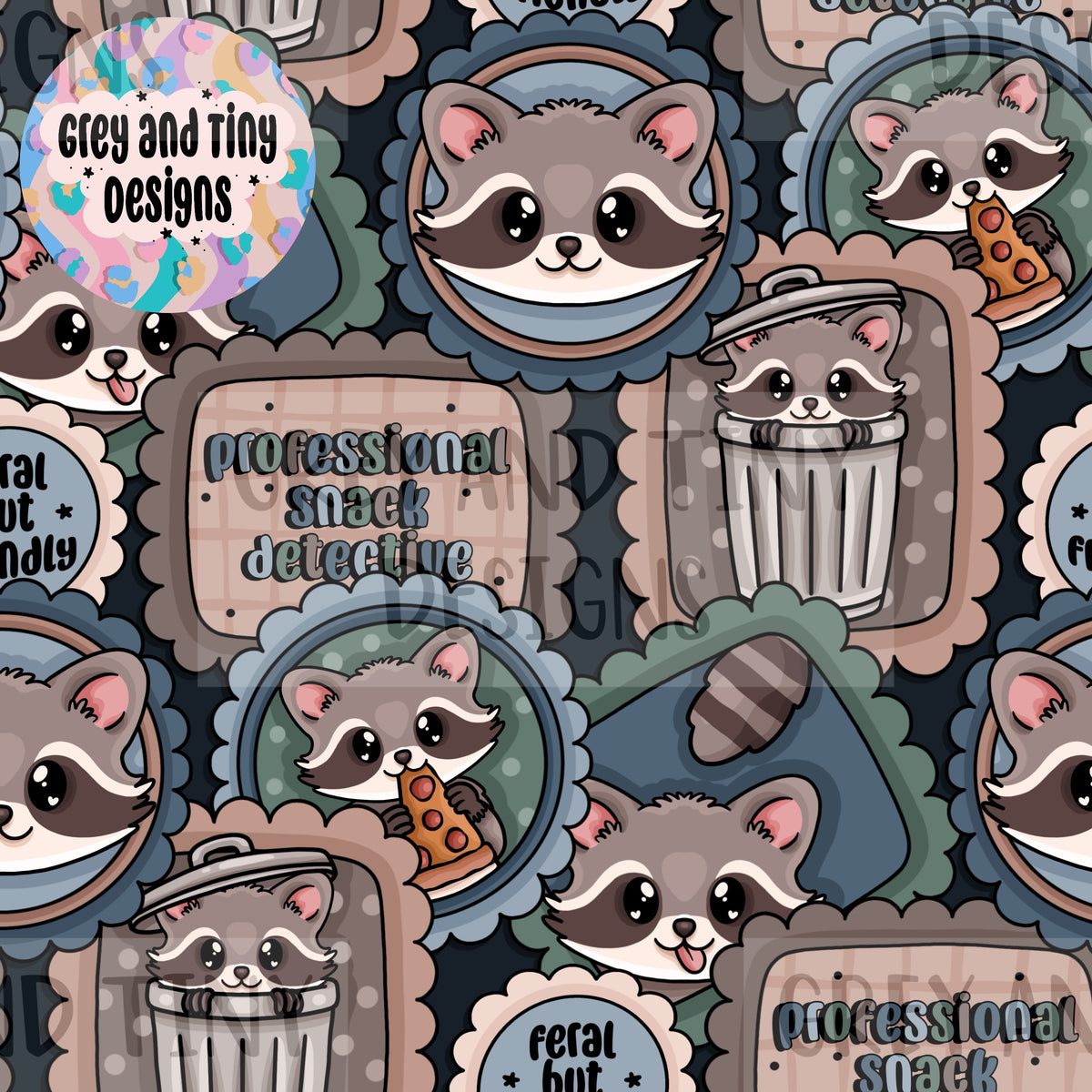 Raccoon collage BUNDLE