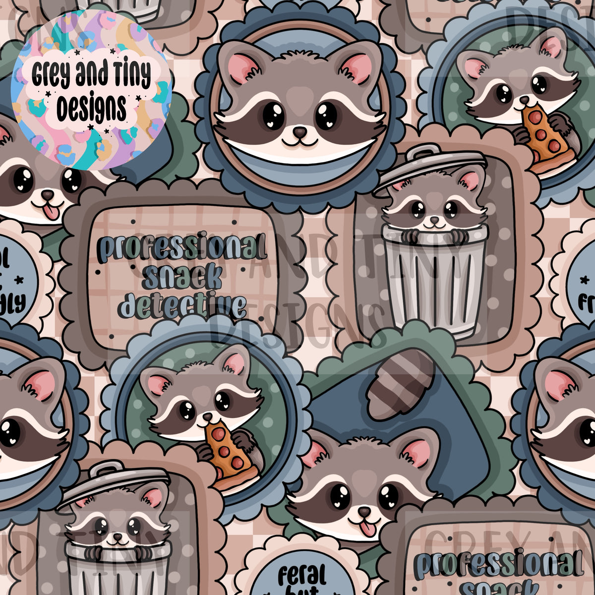 Raccoon collage BUNDLE