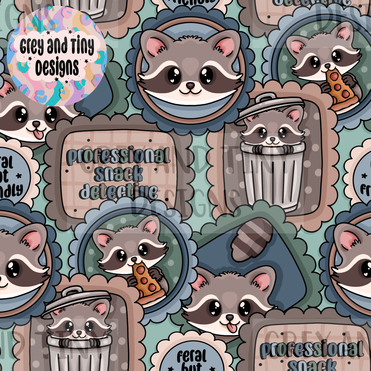 Raccoon collage BUNDLE