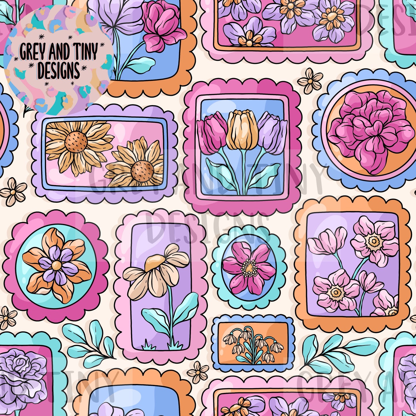 Floral stamps