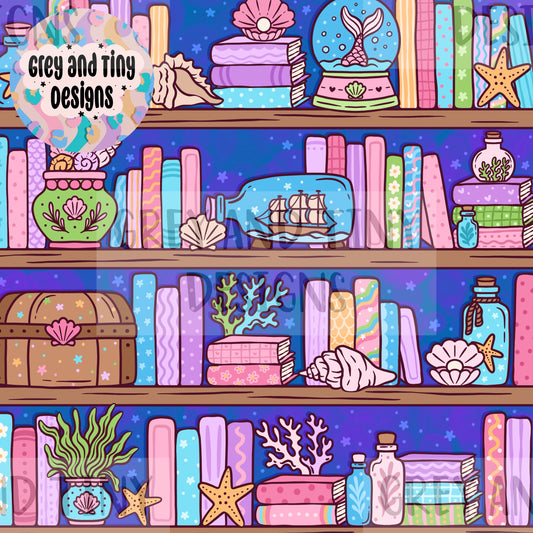 Mermaid bookshelves