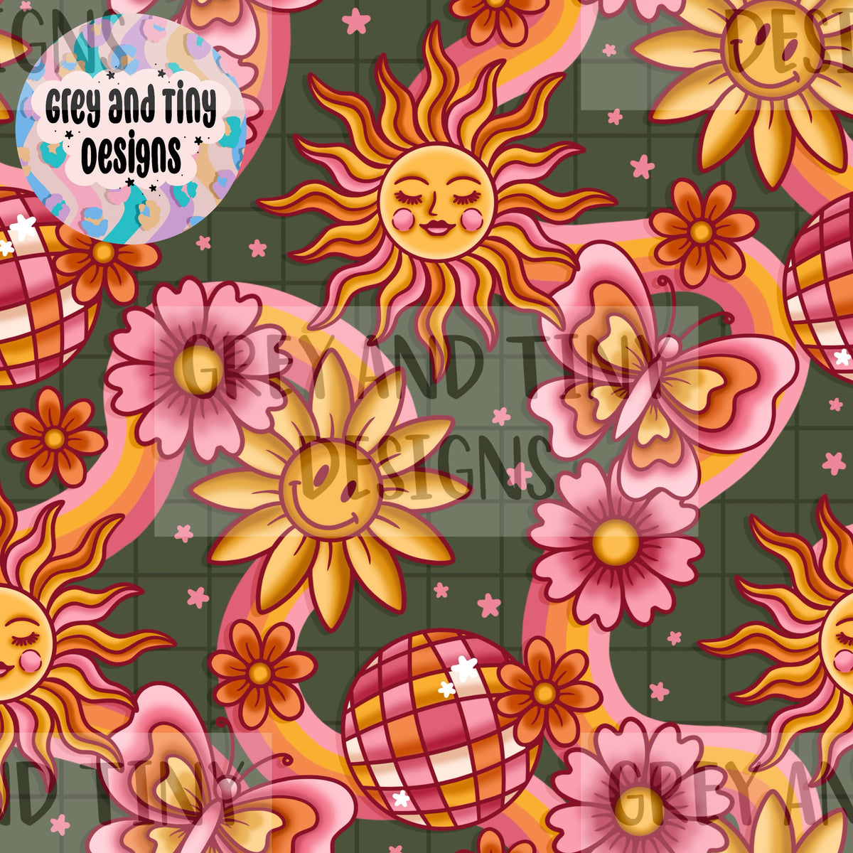 Retro floral